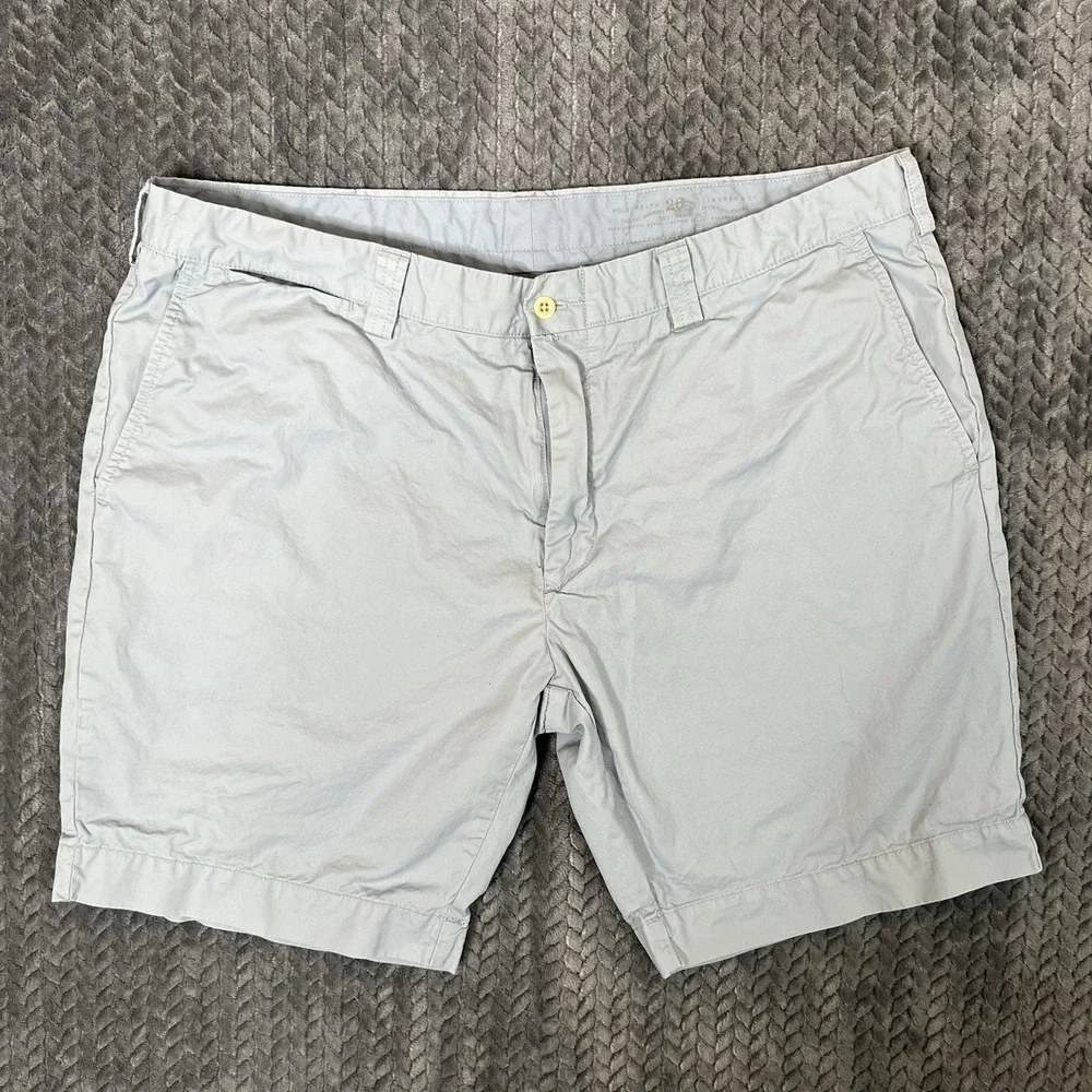 Polo Ralph Lauren Chino Shorts Men's Size 40 Light Blue Pima Cotton Blend